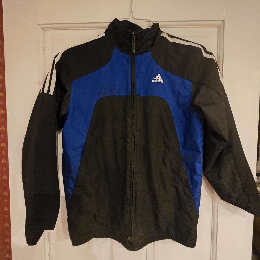 Adidas Youth Medium Black and Royal Blue Windbreaker